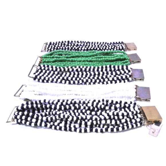 Neiman Marcus Lee Angel Women's Seed Bead Multi Strand Clasp Bracelet NWT 298 - Picture 9 of 9